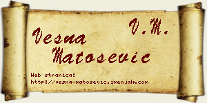 Vesna Matošević vizit kartica